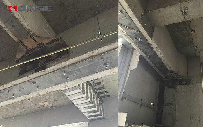 Fortalecimento da viga de concreto armado (RC) pela placa de aço Fortalecimento da viga de concreto armado (RC) pela placa de aço