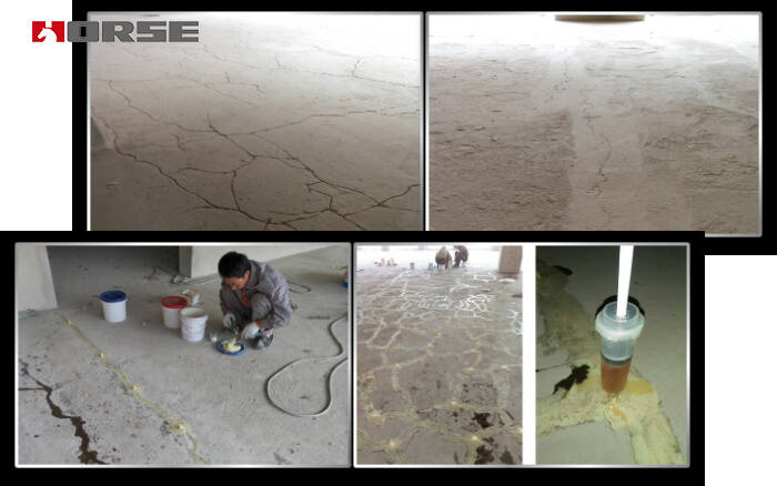 Reparações de rachaduras de piso de concreto Reparações de rachaduras de piso de concreto