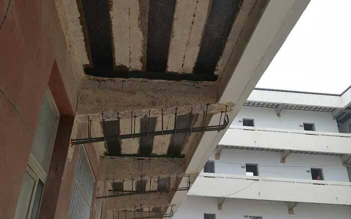 laje de betão reforçado com fibra de carbono laje de betão reforçado com fibra de carbono