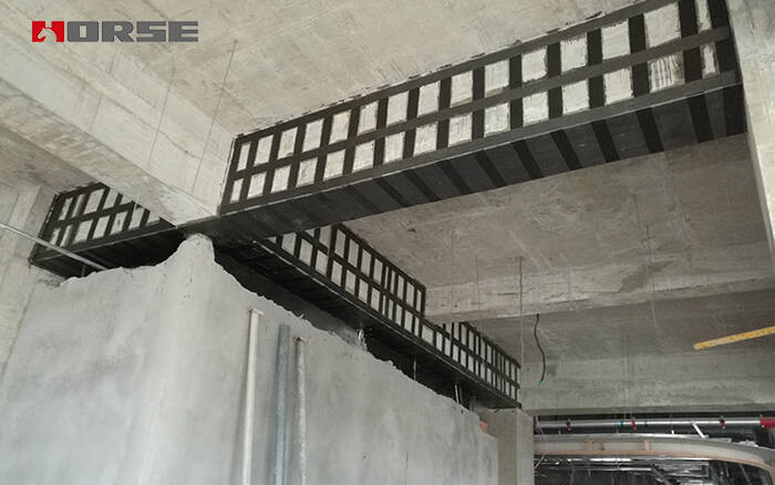 Estruturas de betão armado com materiais de fibra de carbono unidirecionais Estruturas de betão armado com materiais de fibra de carbono unidirecionais