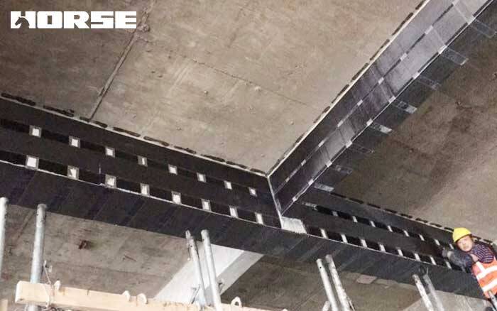 Folhas de fibra de carbono para reparação de betão Folhas de fibra de carbono para reparação de betão