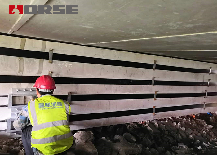 Reinforced Cover Beam With Prestressed Carbon Strip