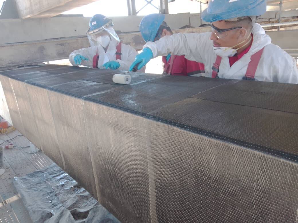 Reabilitação de Vigas de Betão Armado Danificadas com Tecido de Fibra de Carbono Unidirecional HM-30