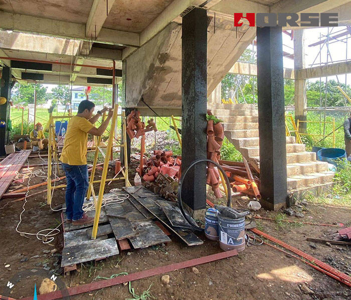 reparação de coluna por fibra de carbono