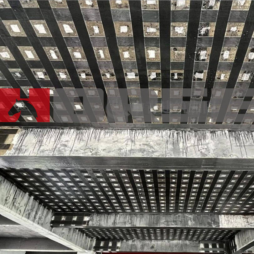 Retrofit de laje com chapa de fibra de carbono Retrofit de laje com chapa de fibra de carbono