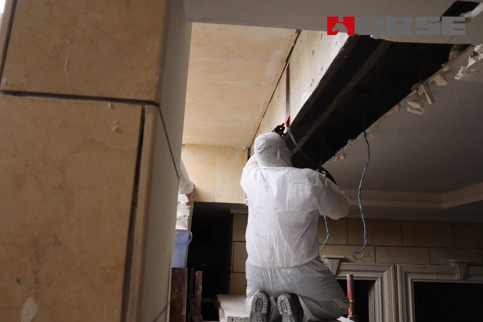 Reforço e reforço de vigas com fibra de carbono HM-60 Reforço e reforço de vigas com fibra de carbono HM-60