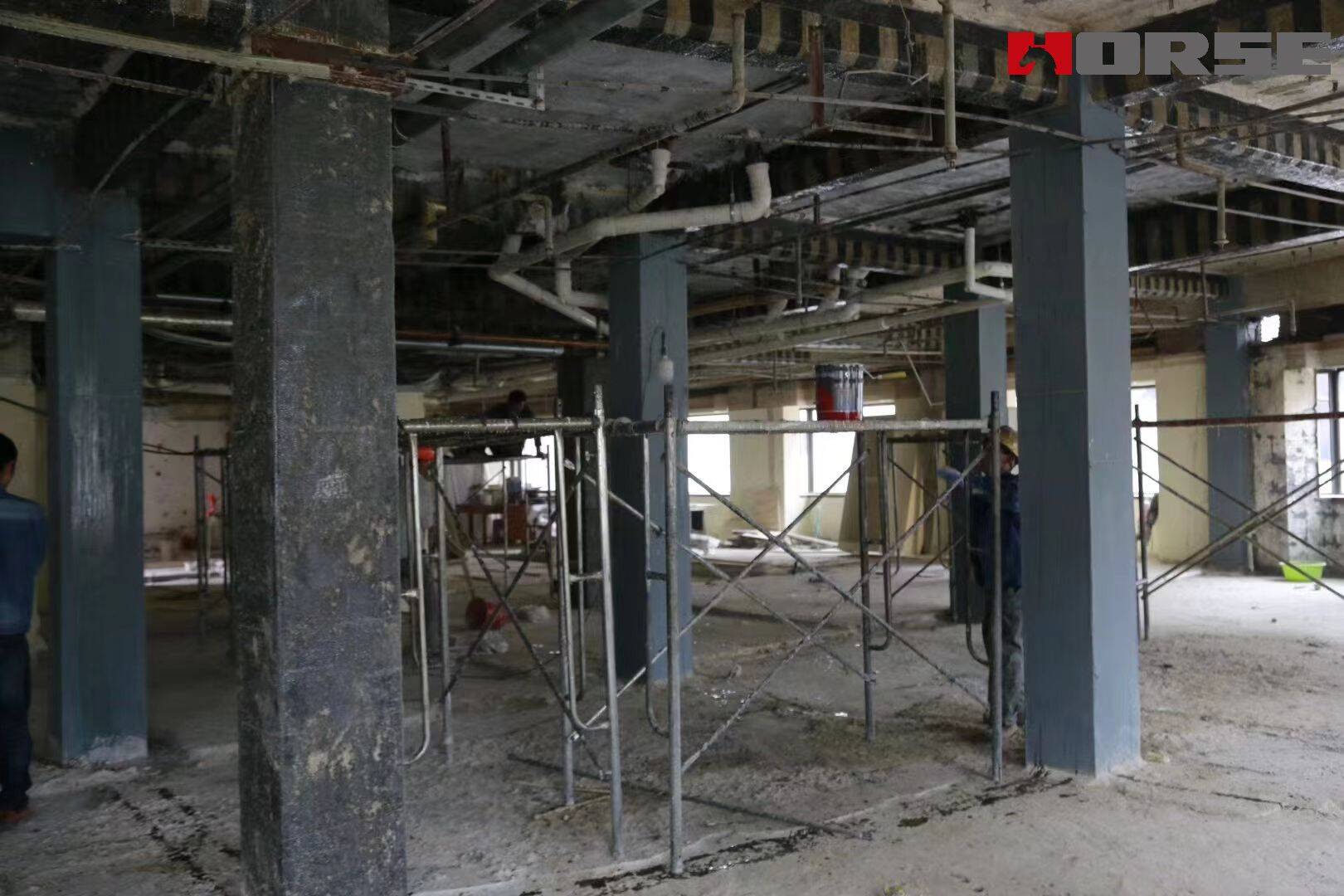 Reforço e renovação do Hotel Wugong com fibra de carbono