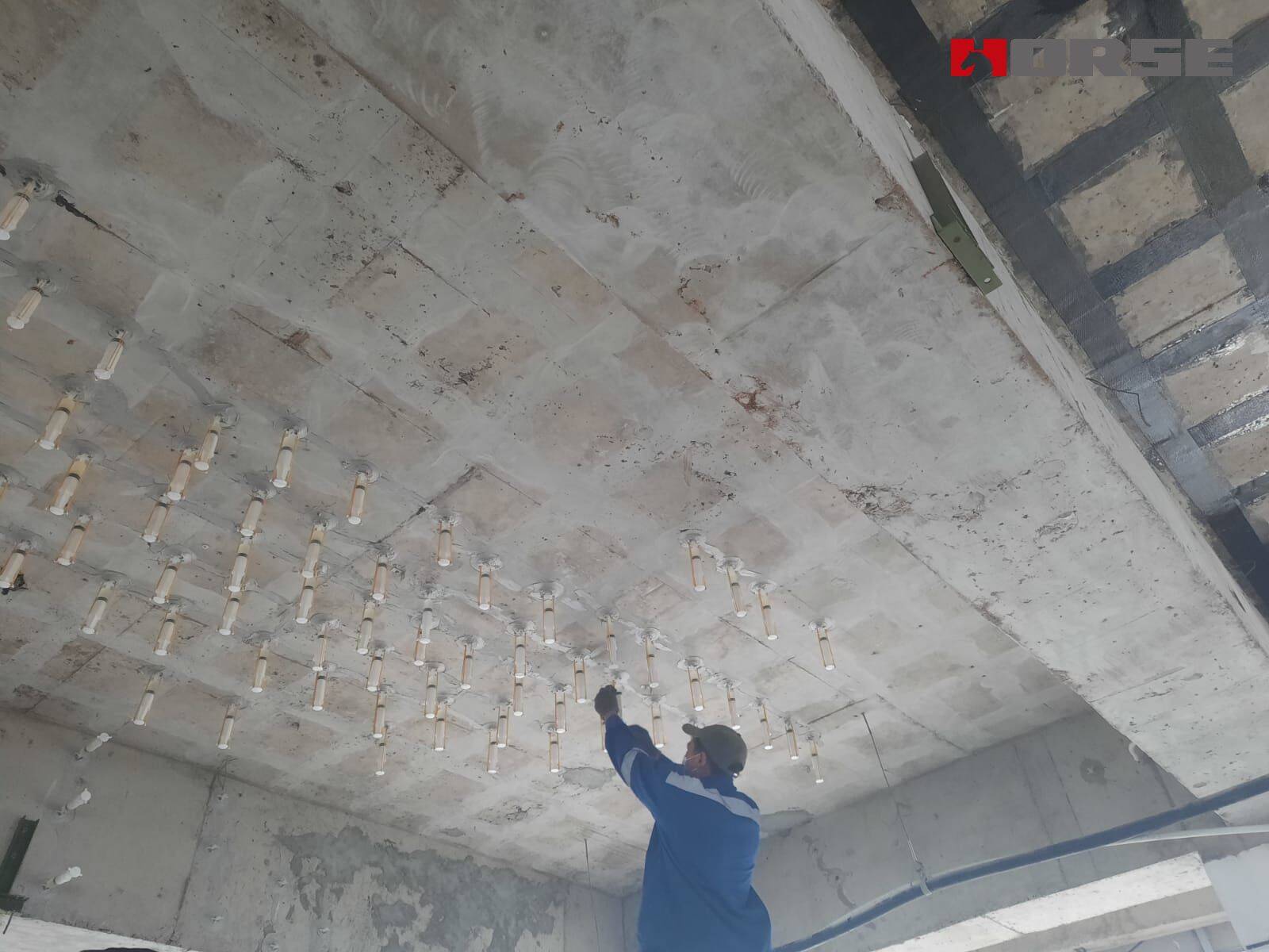 Reparo de rachaduras em concreto
