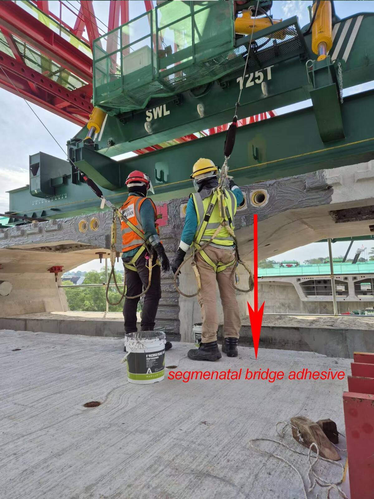 Adesivo Segmental de Ponte para Vigas de Caixa Recém-Construídas