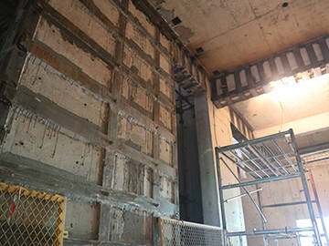 Fortalecimento de aço de ligação na nova abertura