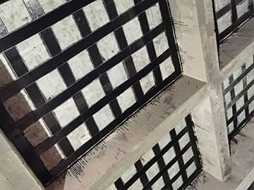 Biblioteca reforçada com fibra de carbono