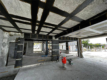 Sea Breeze Erosion Villa e reforço de fibra de carbono