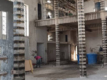 Fibra de carbono reforça estruturas de concreto existentes, causa da adição de novos equipamentos de grande porte