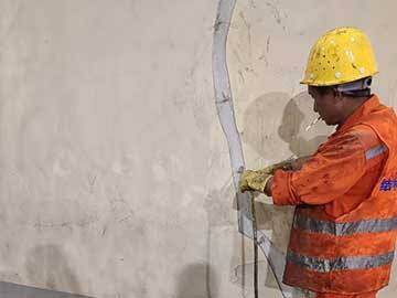Reparação e cura de fissuras em túneis com adesivo de injeção